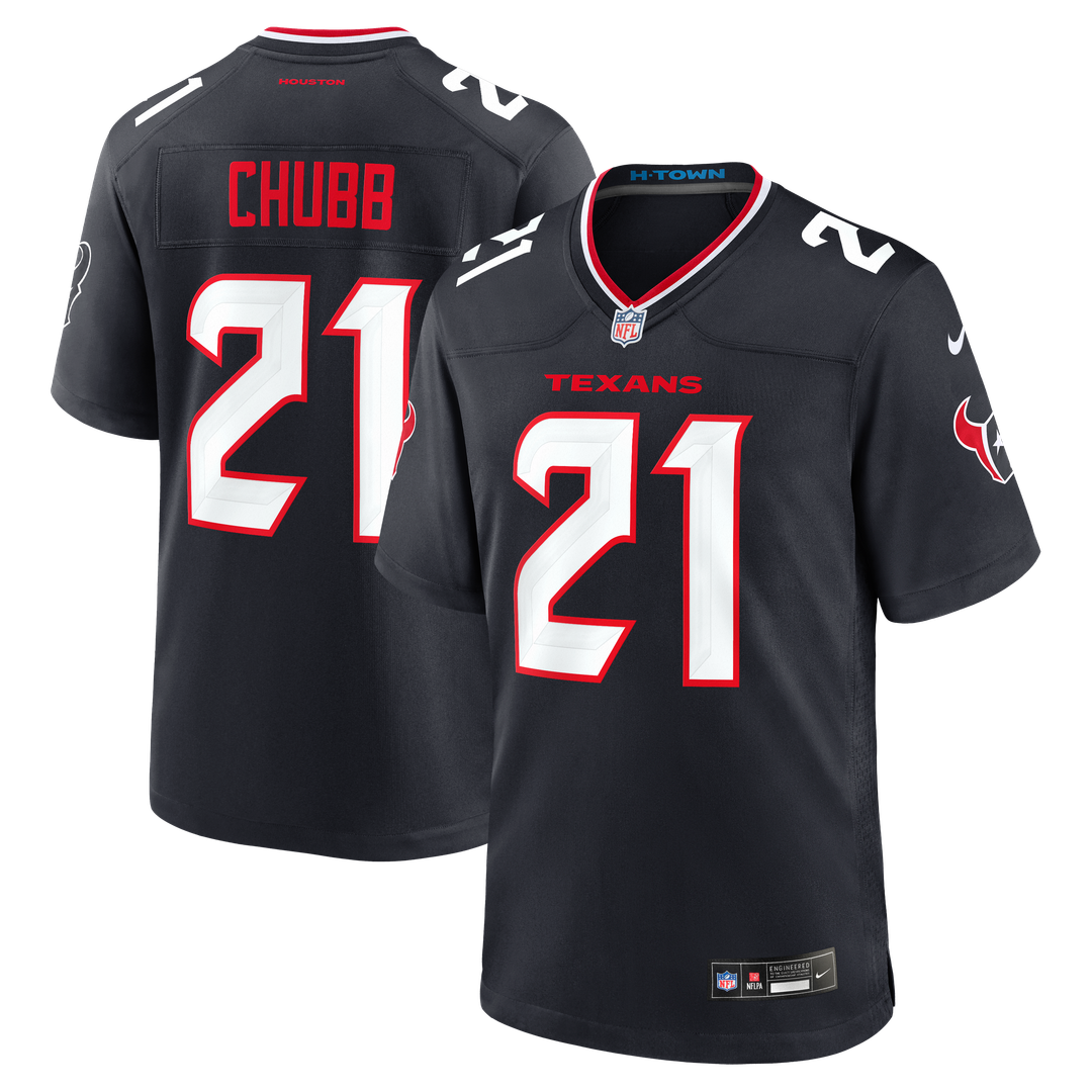 Nick Chubb Houston Texans Nike Navy Team Game Jersey