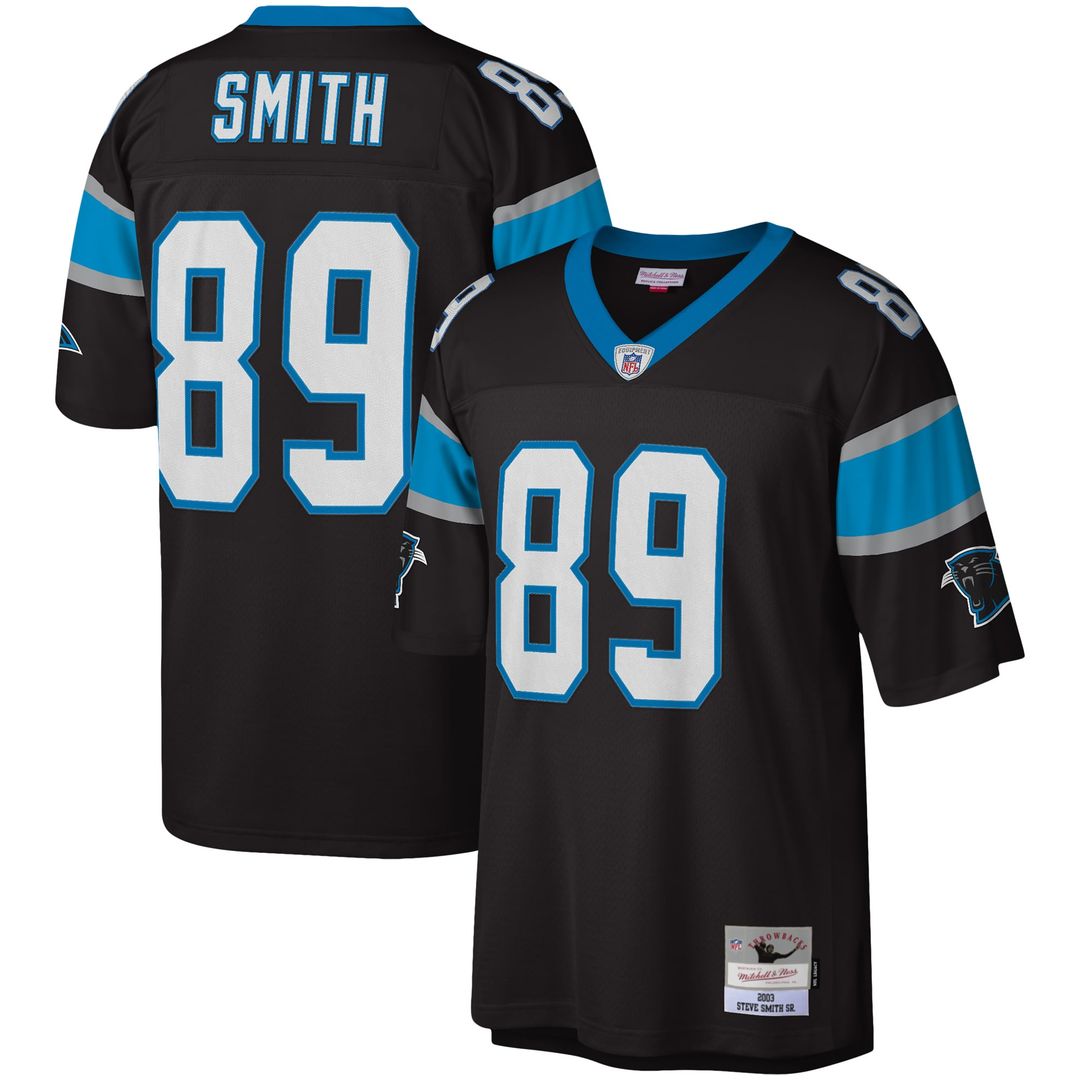 Steve Smith Carolina Panthers Mitchell & Ness Black Legacy Replica Jersey