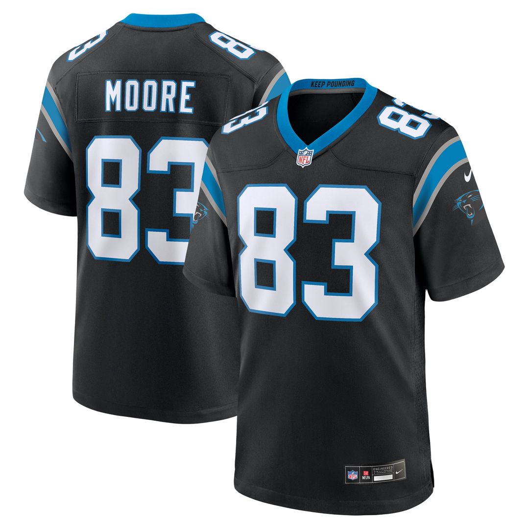 David Moore Carolina Panthers Nike Black Game Jersey
