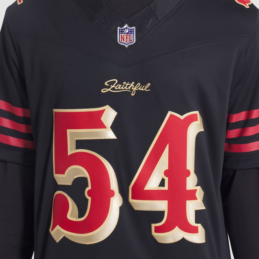 Fred Warner San Francisco 49ers Nike Black Rivalries Collection Stitched Limited Jersey