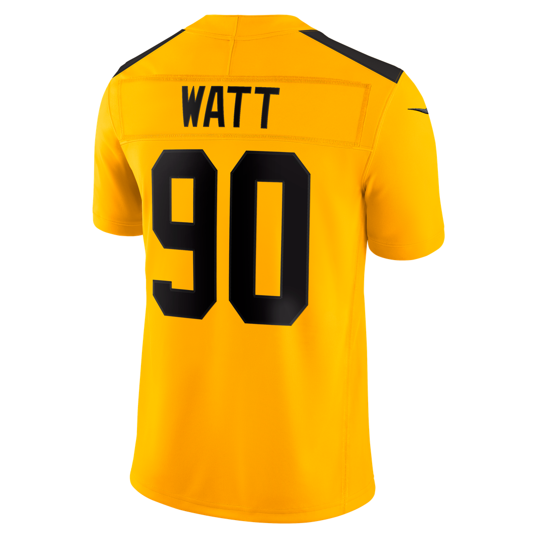 T.J. Watt Pittsburgh Steelers Nike Gold Alternate Vapor F.U.S.E. Stitched Limited Jersey