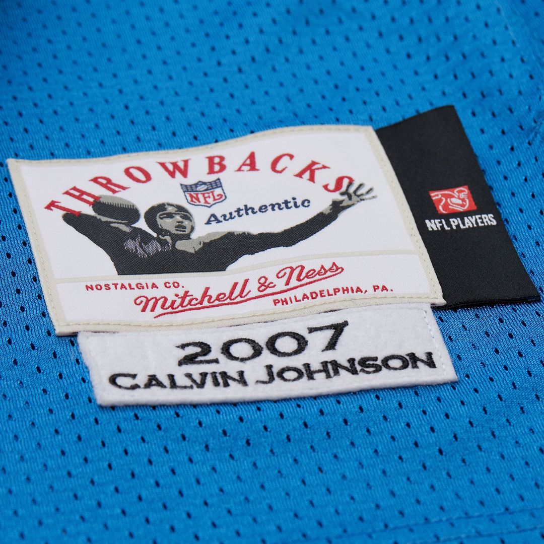 Calvin Johnson Detroit Lions Mitchell & Ness Black 2007 Authentic Throwback Jersey