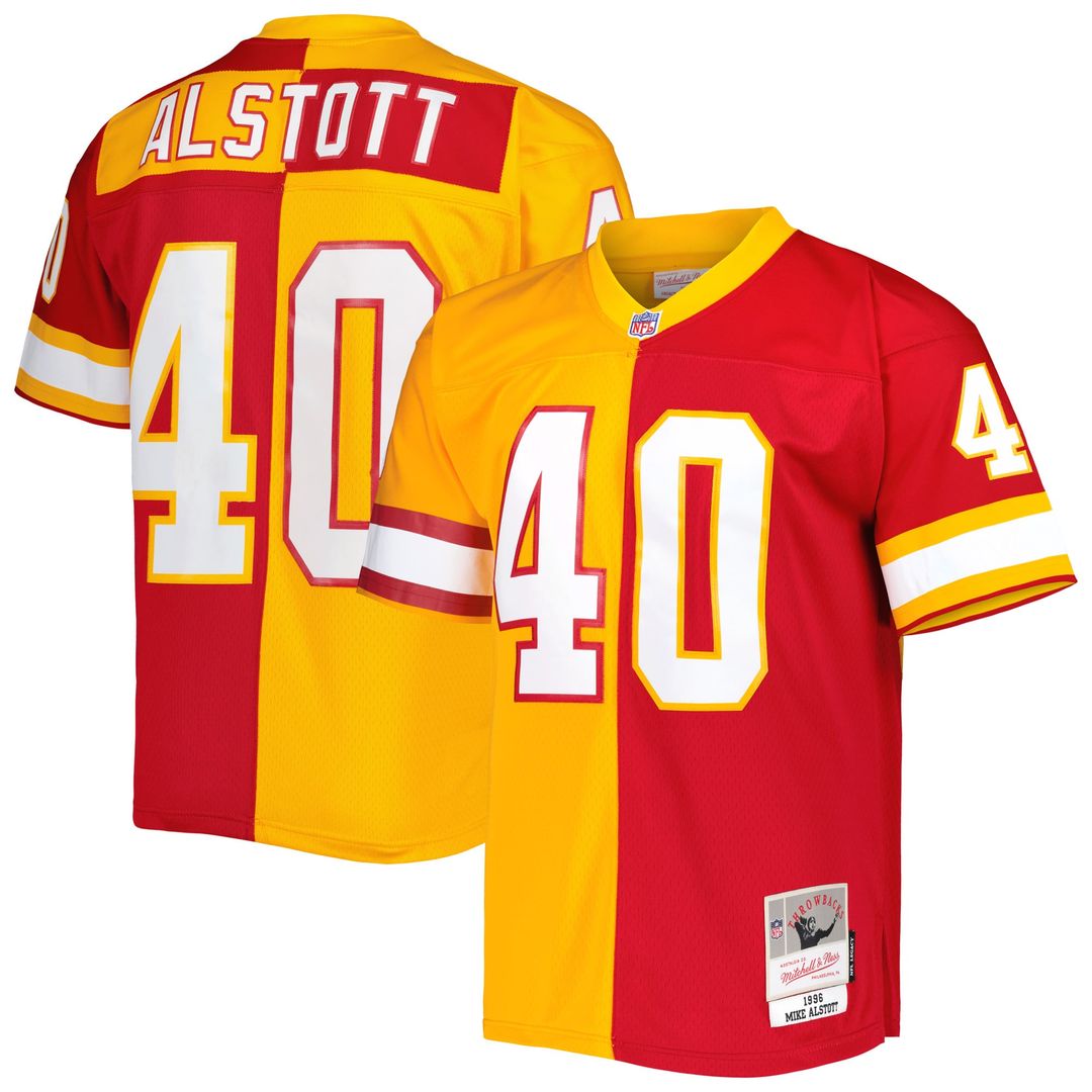 Mike Alstott Tampa Bay Buccaneers Mitchell & Ness Orange/Red 1996 Split Legacy Replica Jersey