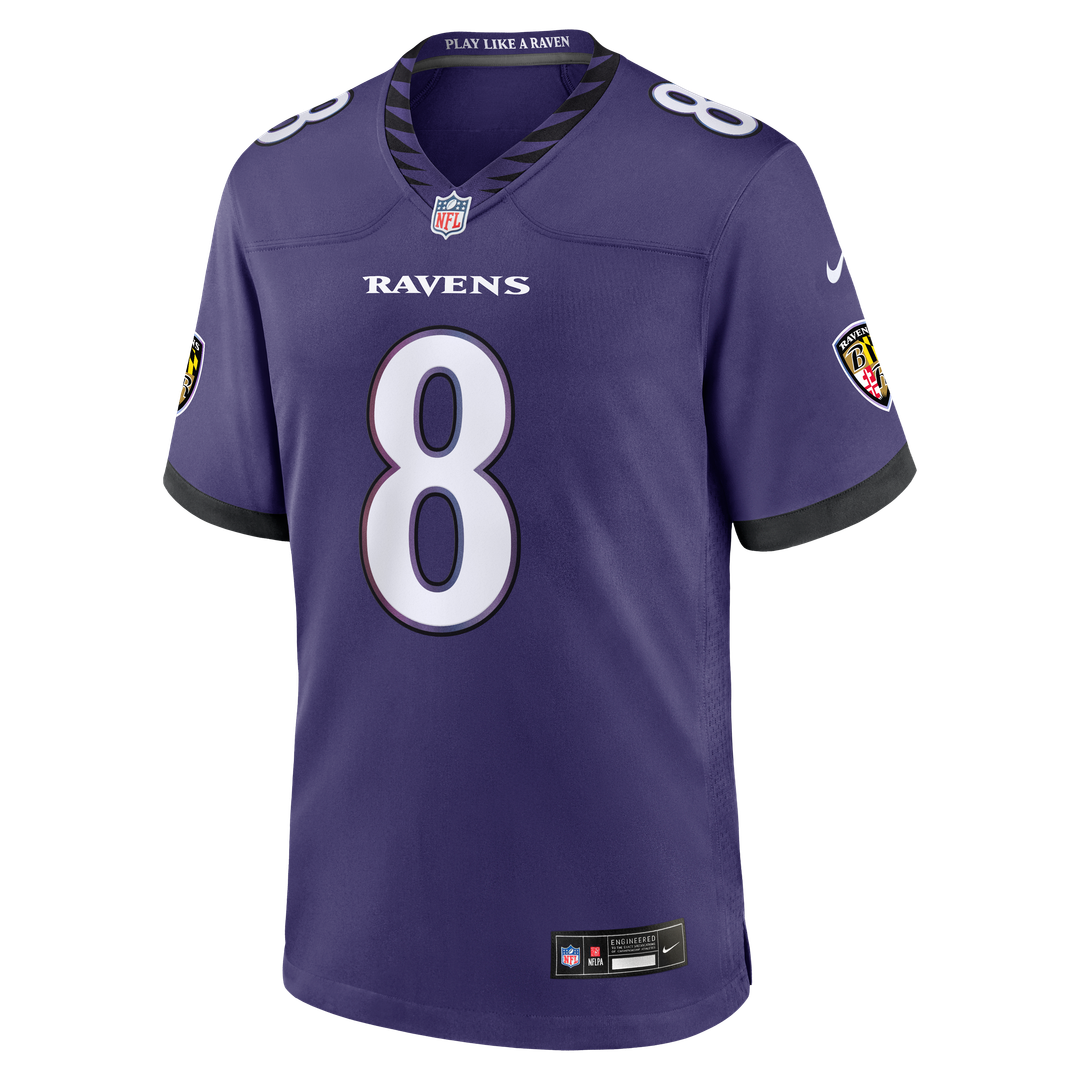 Lamar Jackson Baltimore Ravens Nike Purple Team Game Jersey