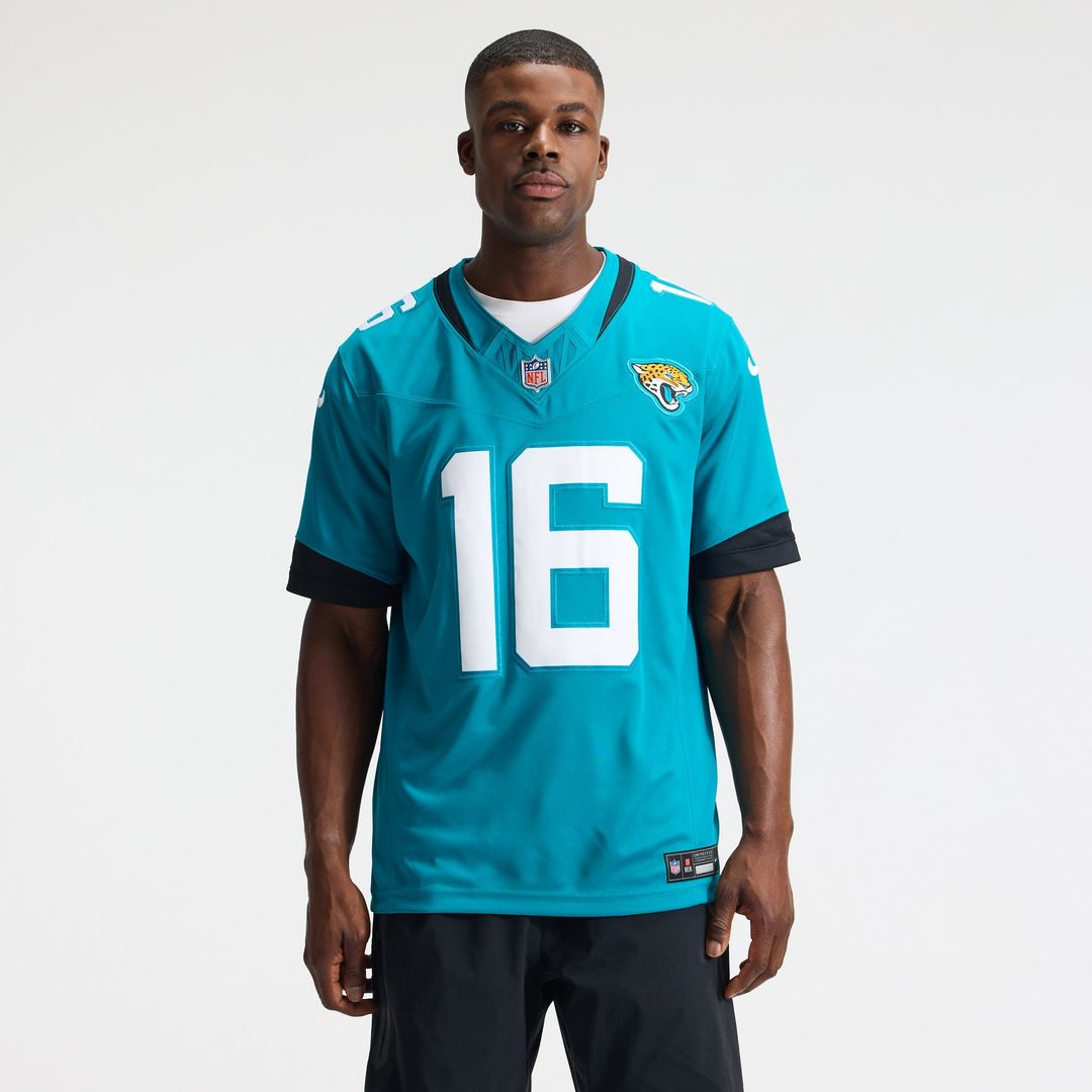 Trevor Lawrence Jacksonville Jaguars Nike Teal Team Vapor F.U.S.E. Stitched Limited Jersey
