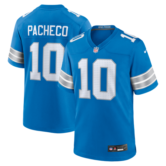 Isiah Pacheco Detroit Lions Nike Blue Team Game Jersey