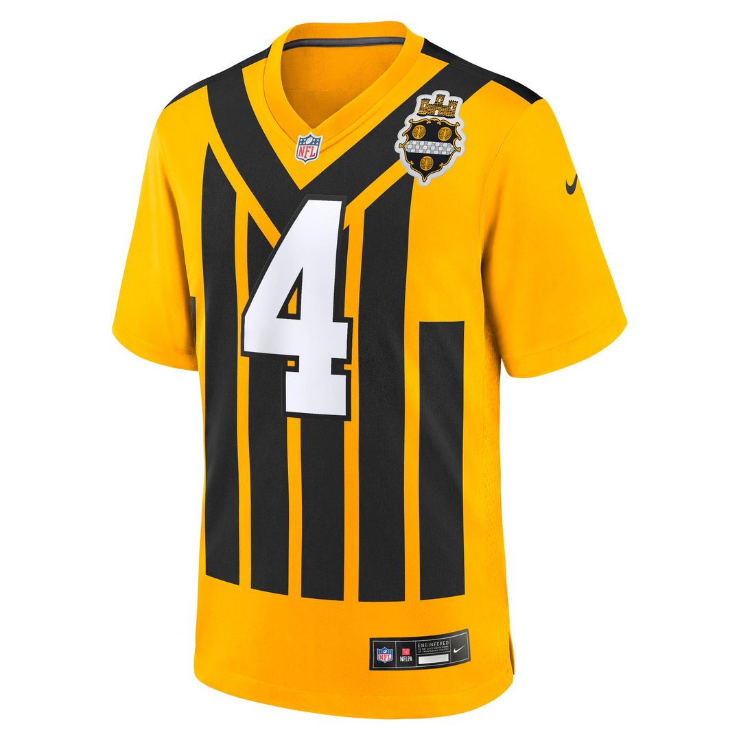 DK Metcalf Pittsburgh Steelers Nike Gold Alternate 1933 Throwback Game Jersey