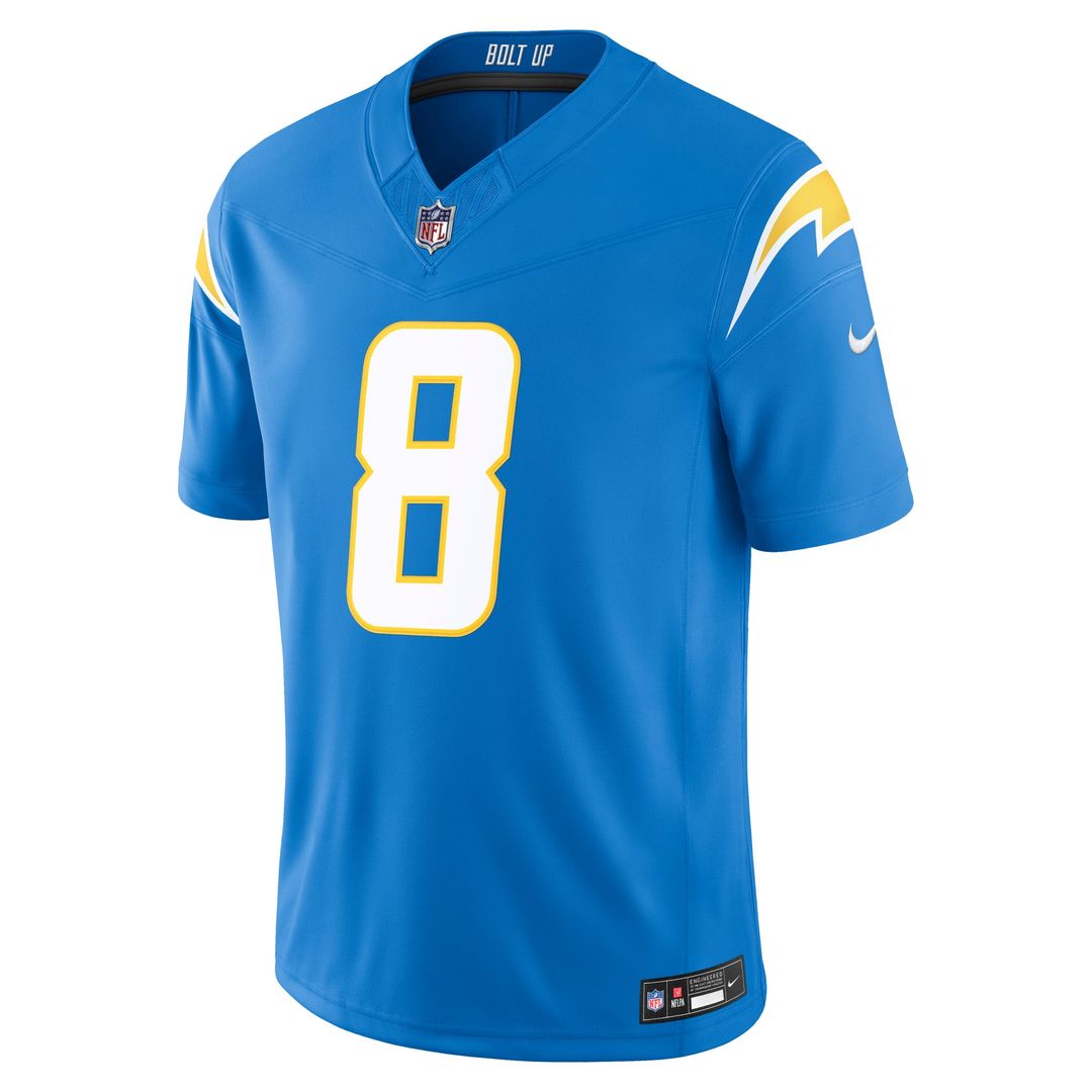 Omarion Hampton Los Angeles Chargers Nike Powder Blue Team Vapor F.U.S.E. Stitched Limited Jersey