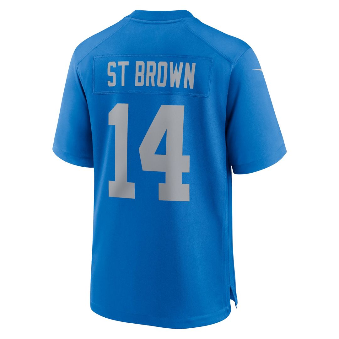 Amon-Ra St. Brown Detroit Lions Nike Blue Alternate Game Jersey