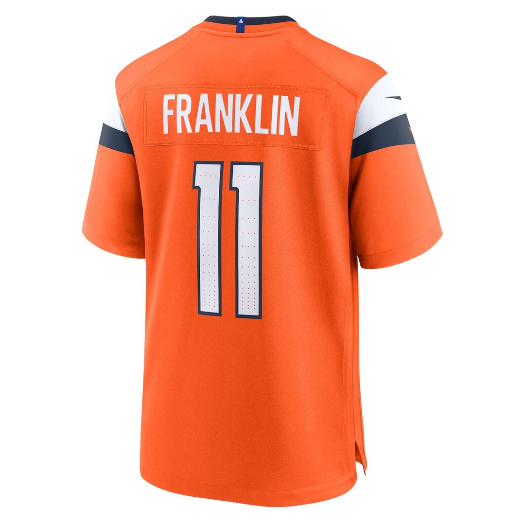 Troy Franklin Denver Broncos Nike Orange Team Game Jersey