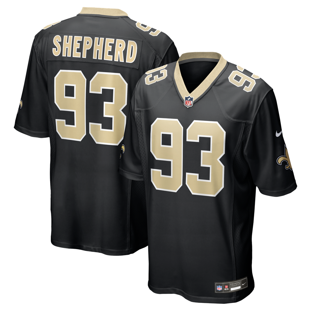 Nathan Shepherd New Orleans Saints Nike Black Game Jersey