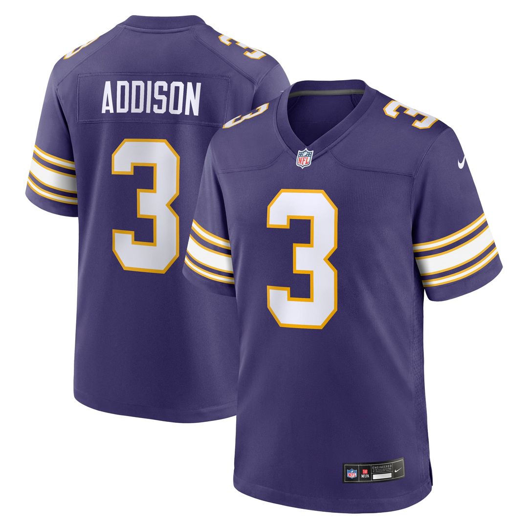 Jordan Addison Minnesota Vikings Nike Purple Alternate Game Jersey