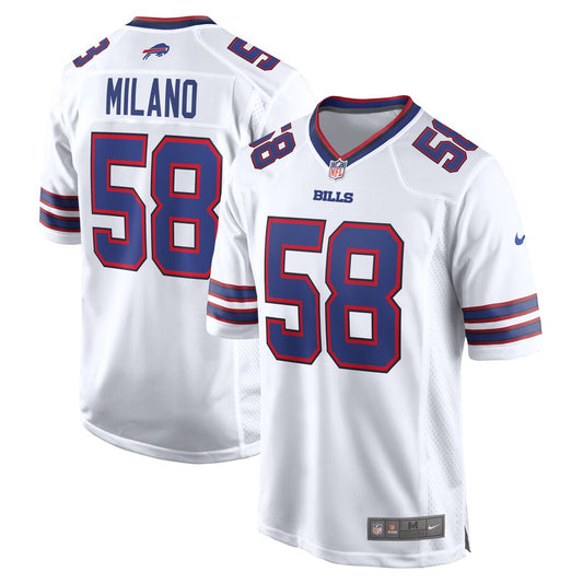 Matt Milano Buffalo Bills Nike White Away Game Player Jersey