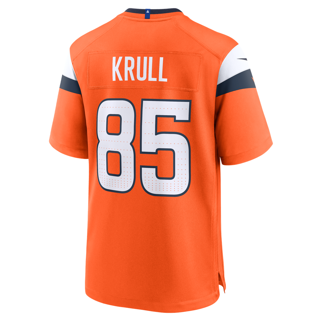 Lucas Krull Denver Broncos Nike Orange Team Game Jersey