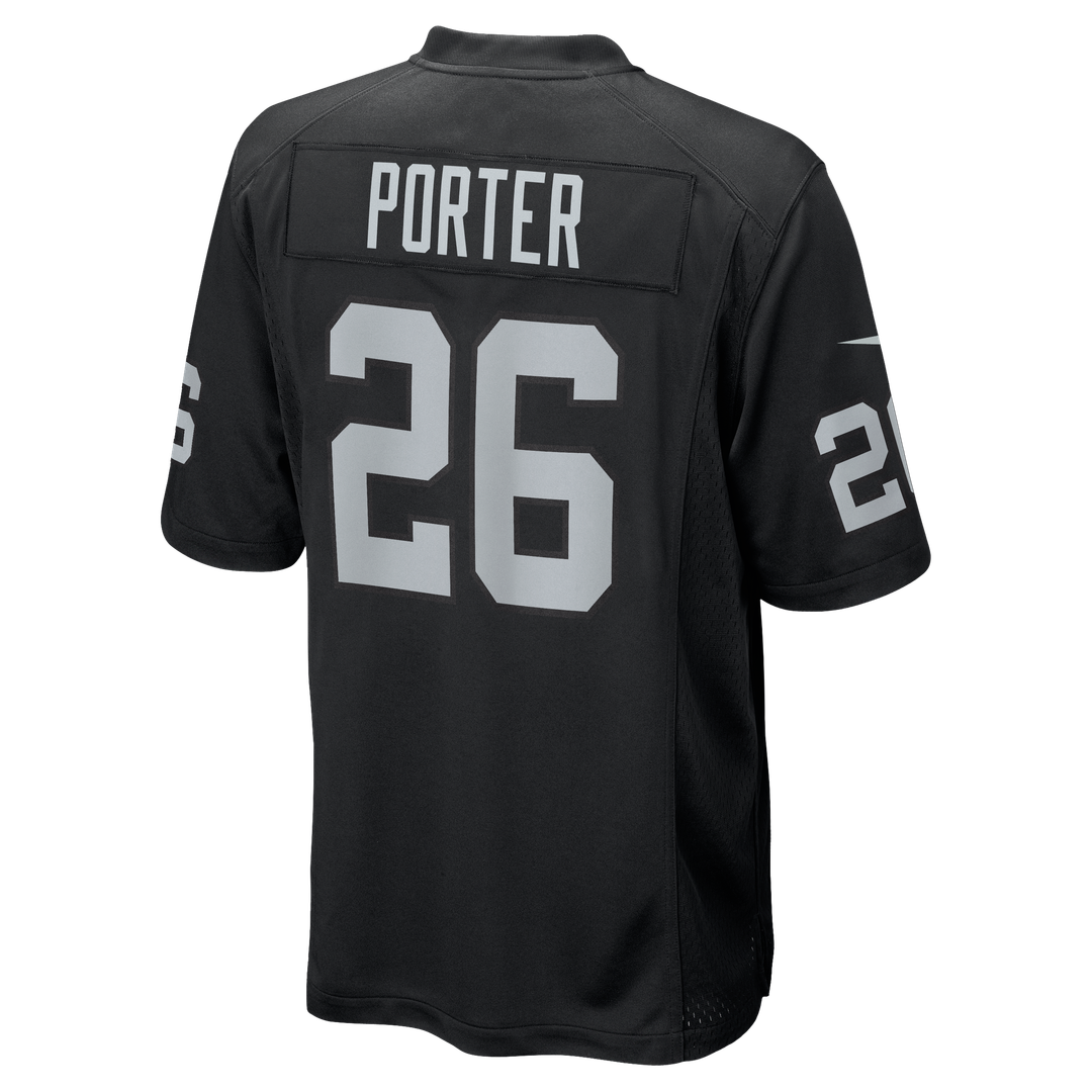 Darien Porter Las Vegas Raiders Nike Black Team Game Jersey
