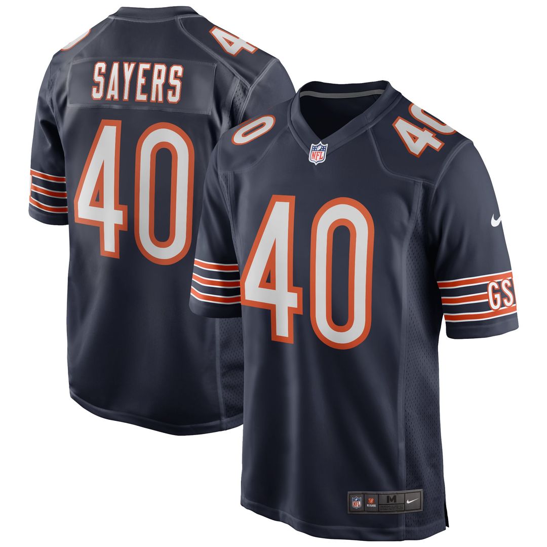 Gale Sayers Chicago Bears Nike Navy Game Retired Player Jersey