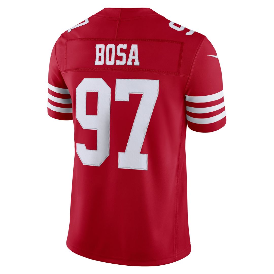 Nick Bosa San Francisco 49ers Nike Scarlet Team Vapor F.U.S.E. Stitched Limited Jersey