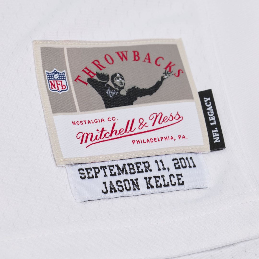 Jason Kelce Philadelphia Eagles Mitchell & Ness White Big & Tall 2011 Legacy Replica Player Jersey