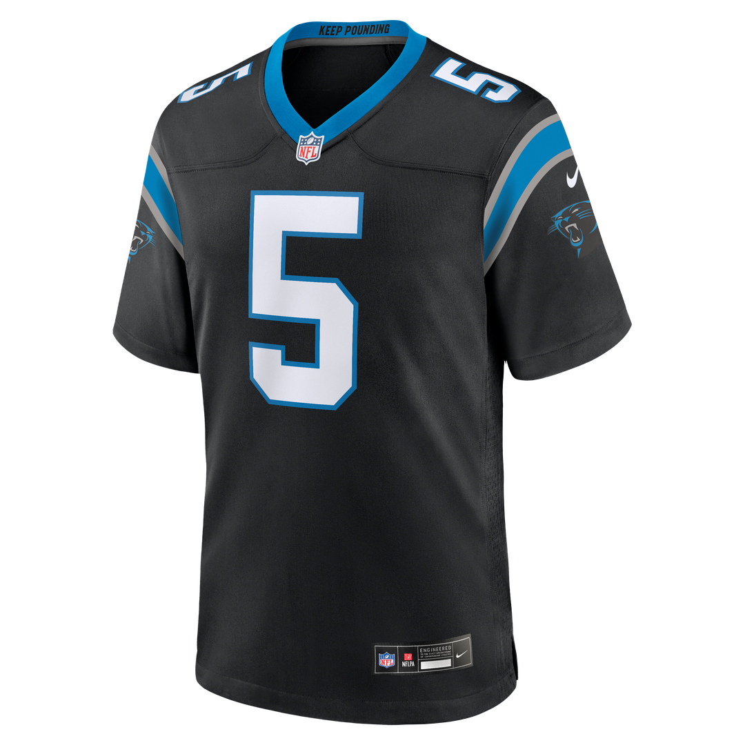 Jaelan Phillips Carolina Panthers Nike Black Game Jersey