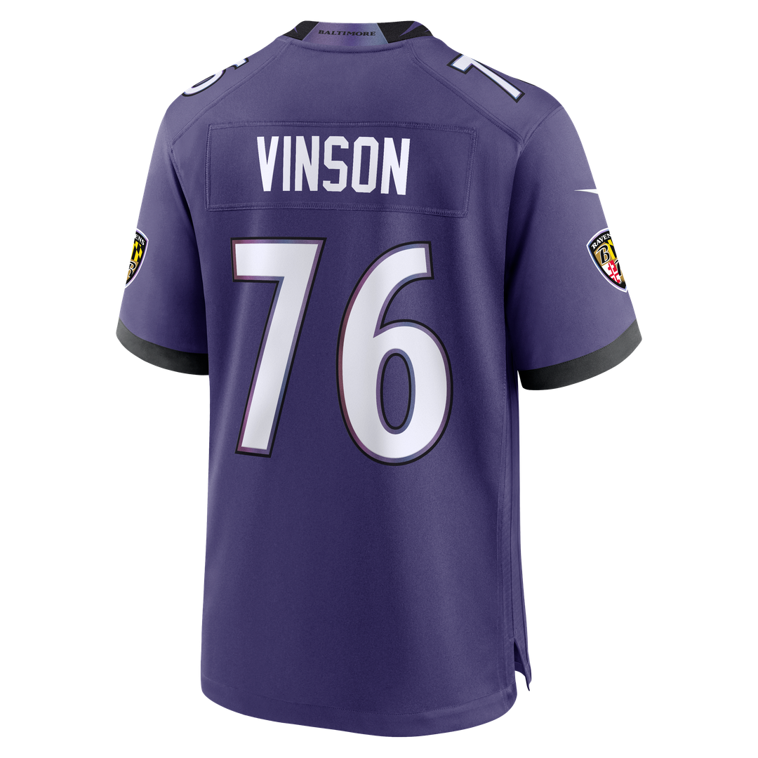 Carson Vinson Baltimore Ravens Nike Purple Team Game Jersey