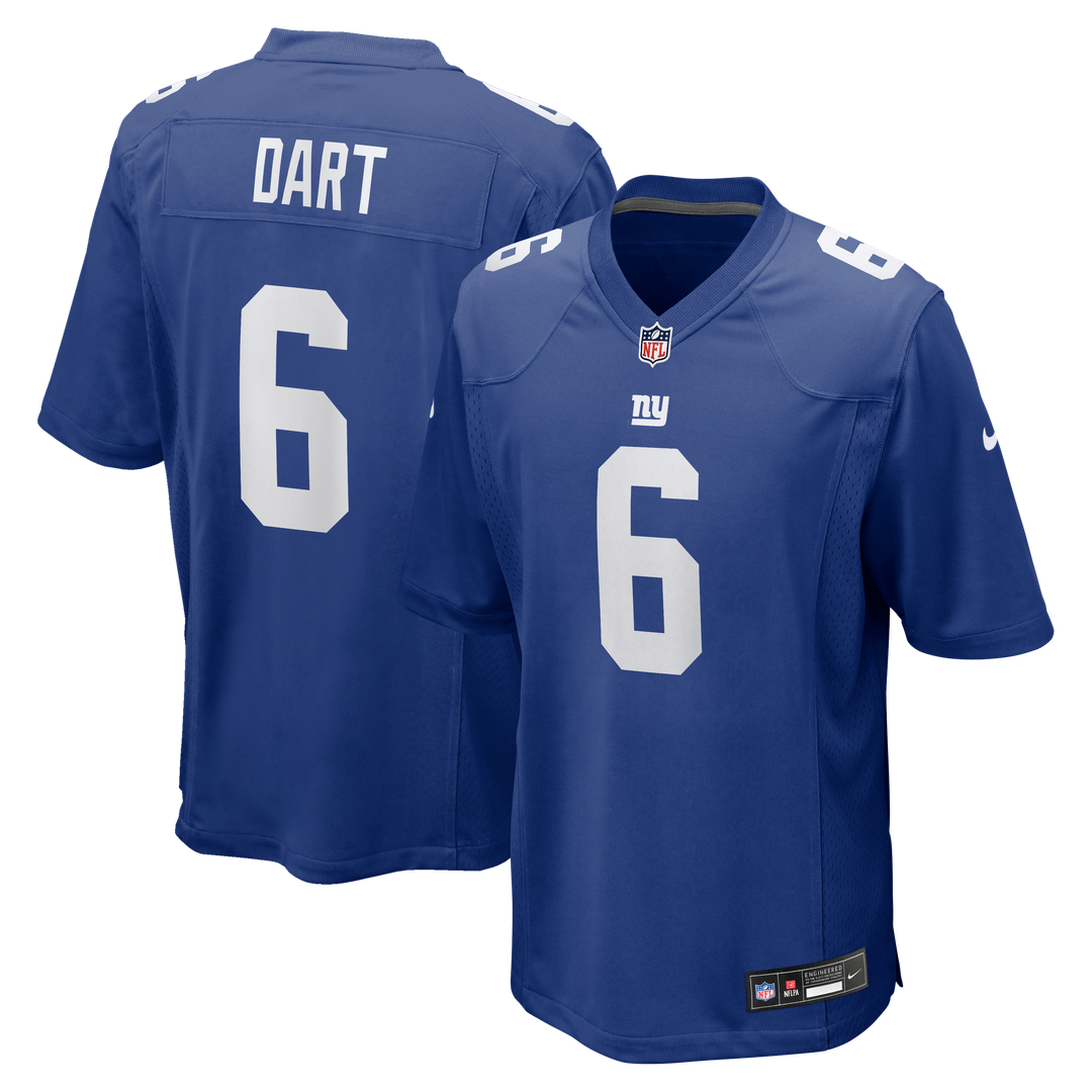 Jaxson Dart New York Giants Nike Royal Team Game Jersey