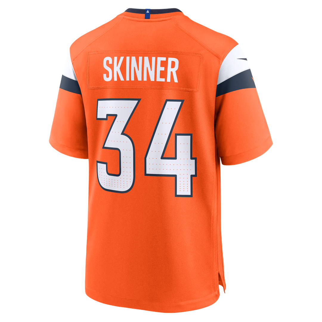 JL Skinner Denver Broncos Nike Orange Team Game Jersey