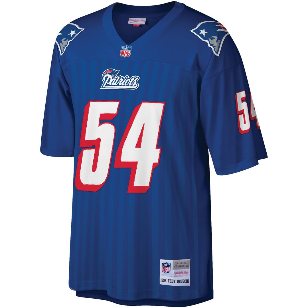 Tedy Bruschi New England Patriots Mitchell & Ness Royal Legacy Replica Jersey