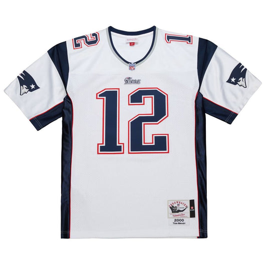 Tom Brady New England Patriots Mitchell & Ness White 2000 Big & Tall Legacy Replica Jersey