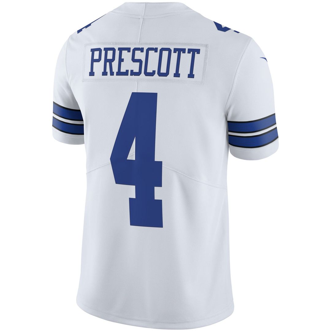 Dak Prescott Dallas Cowboys Nike White Vapor Limited Player Jersey