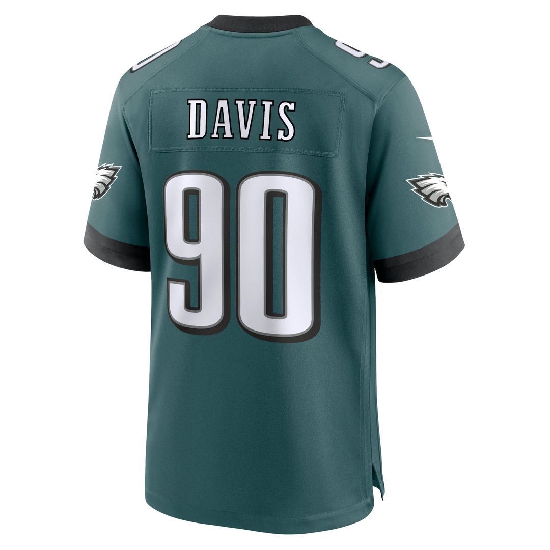 Jordan Davis Philadelphia Eagles Nike Midnight Green Team Game Jersey