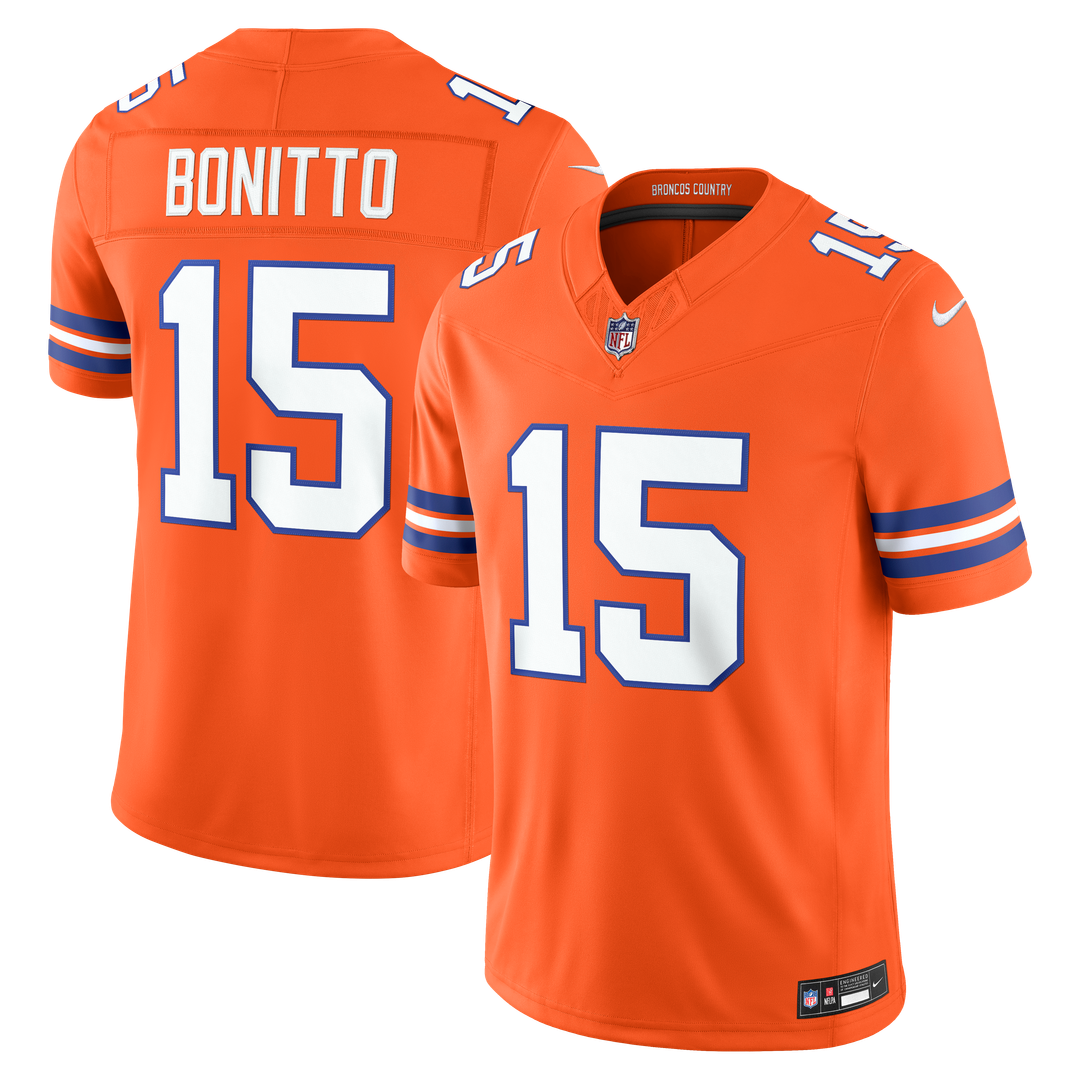 Nik Bonitto Denver Broncos Nike Orange Alternate Mile High Collection 1977 Throwback Vapor F.U.S.E. Stitched Limited Jersey
