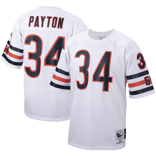 Walter Payton Chicago Bears 1985 Mitchell & Ness White Authentic Throwback Retired Player Jersey