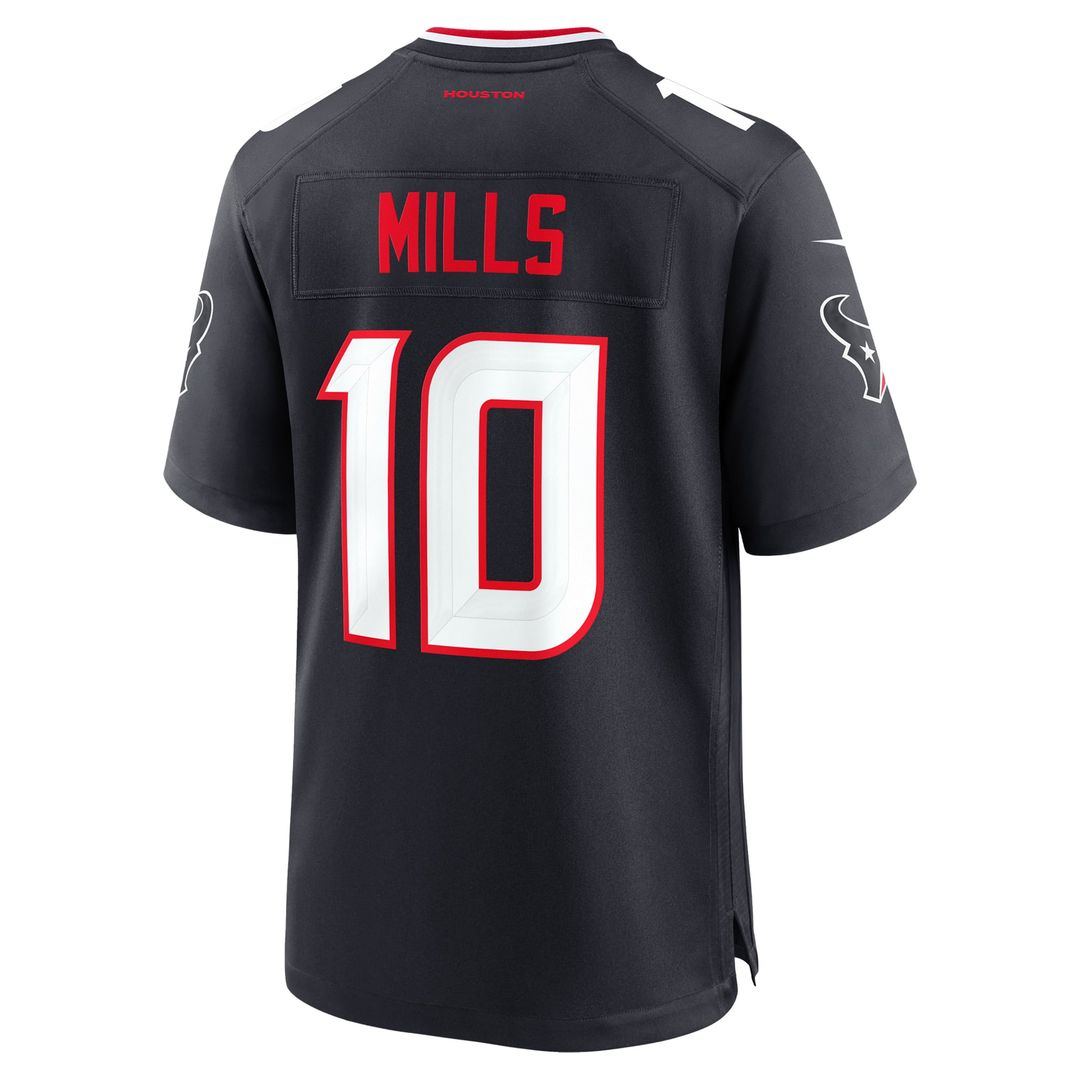 Davis Mills Houston Texans Nike Navy Team Game Jersey