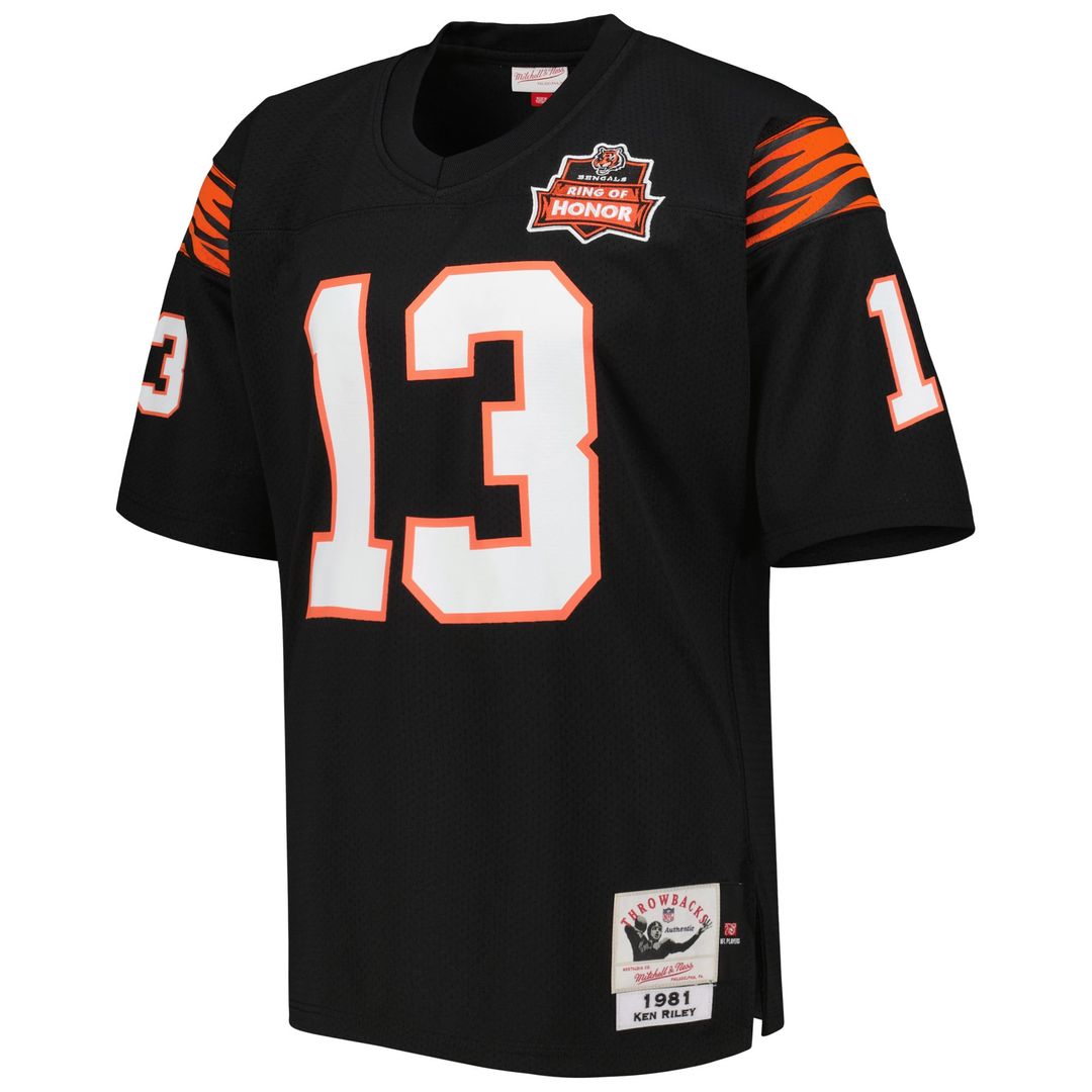 Ken Riley Cincinnati Bengals 1981 Mitchell & Ness Black Authentic Throwback Retired Player Jersey