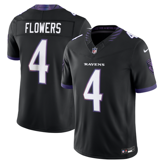 Zay Flowers Baltimore Ravens Nike Black Alternate Alternate Vapor F.U.S.E. Stitched Limited Jersey