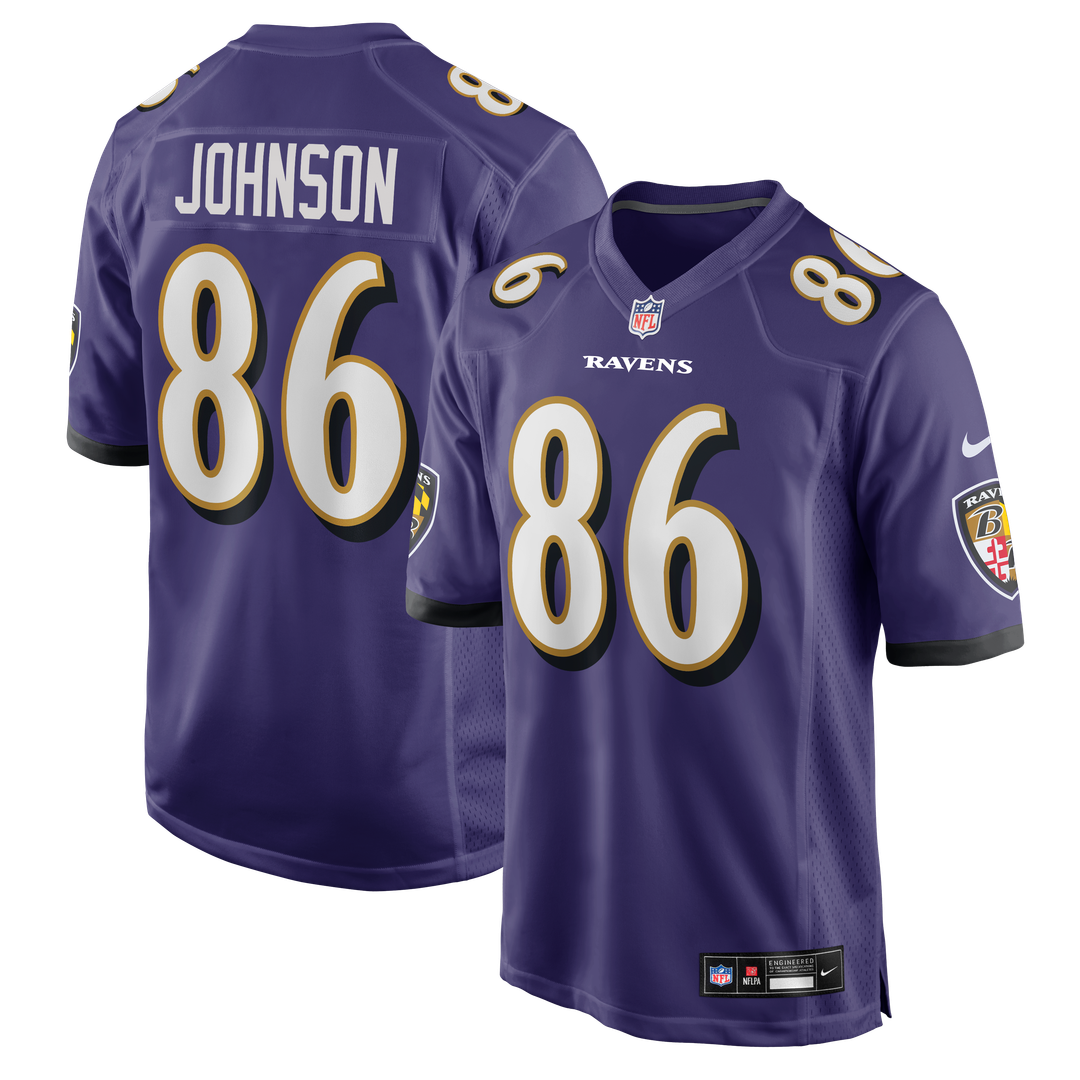 Cornelius Johnson Baltimore Ravens Nike Purple Team Game Jersey