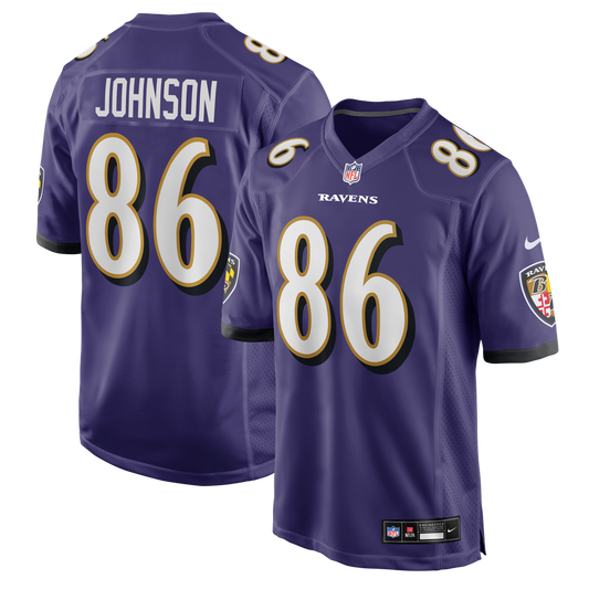 Cornelius Johnson Baltimore Ravens Nike Purple Team Game Jersey