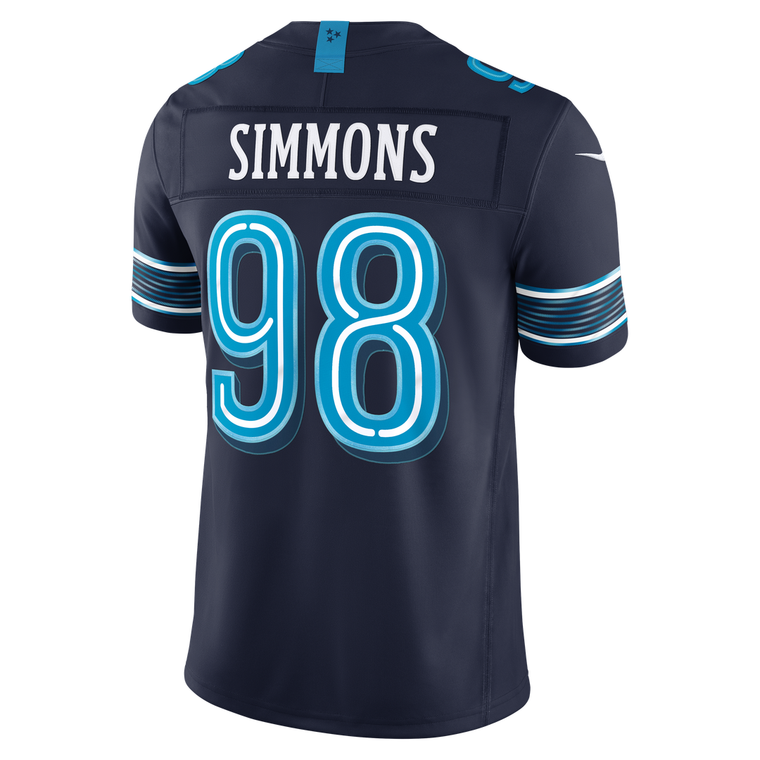 Jeffery Simmons Tennessee Titans Nike Navy 2026 Rivalries Collection Stitched Limited Jersey