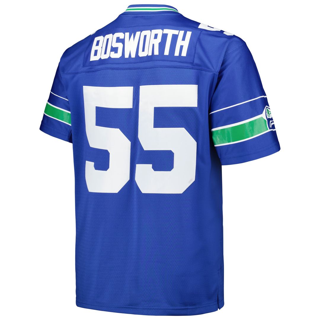 Brian Bosworth Seattle Seahawks Mitchell & Ness Royal Big & Tall 1987 Legacy Retired Player Jersey