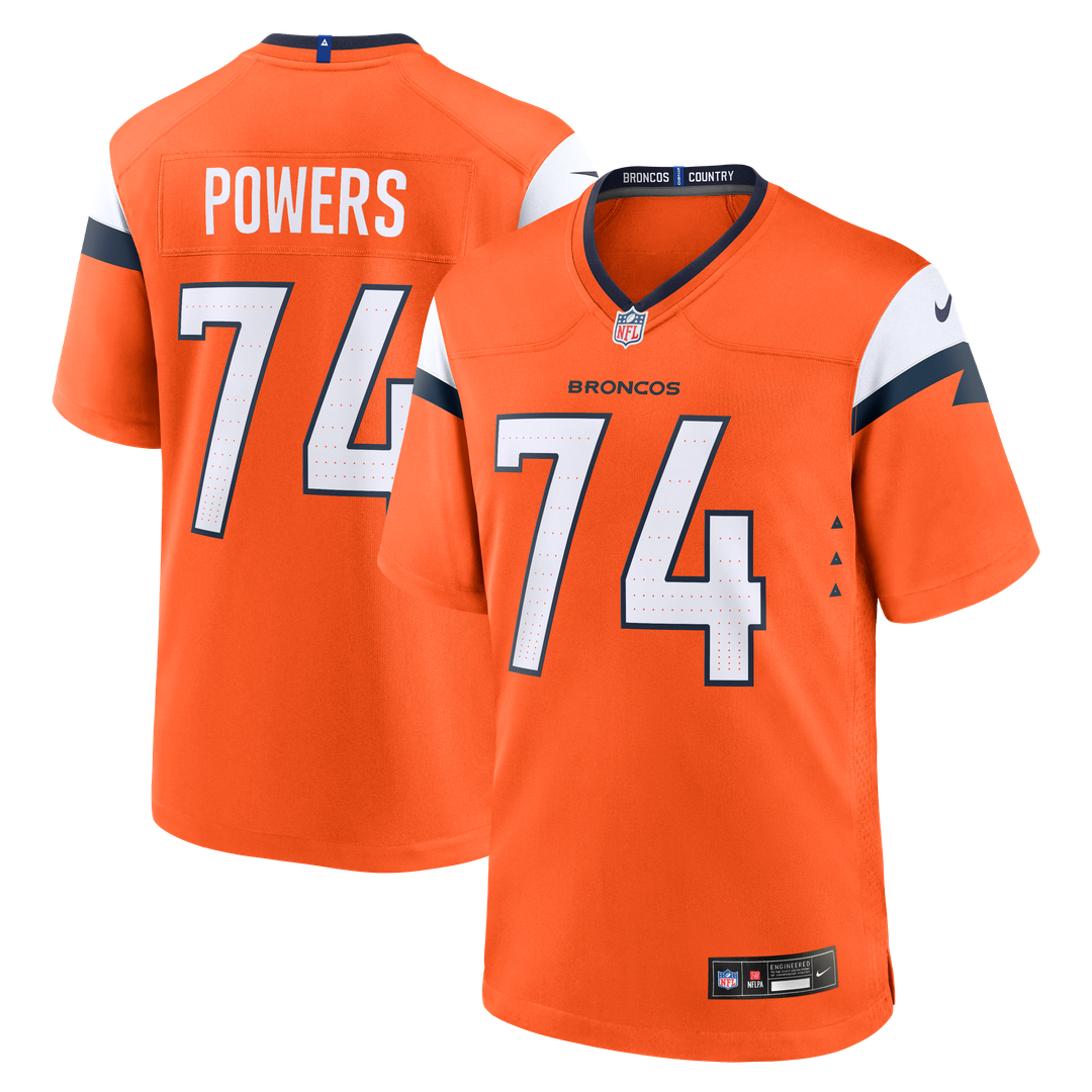 Ben Powers Denver Broncos Nike Orange Team Game Jersey