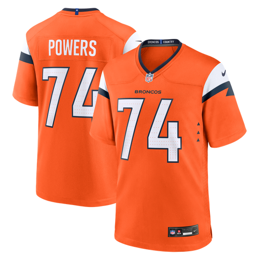 Ben Powers Denver Broncos Nike Orange Team Game Jersey