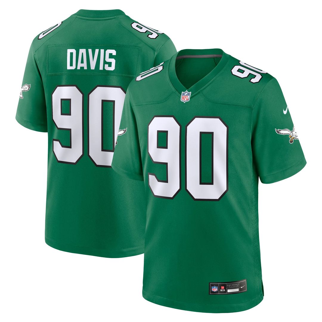 Jordan Davis Philadelphia Eagles Nike Kelly Green Alternate Game Jersey