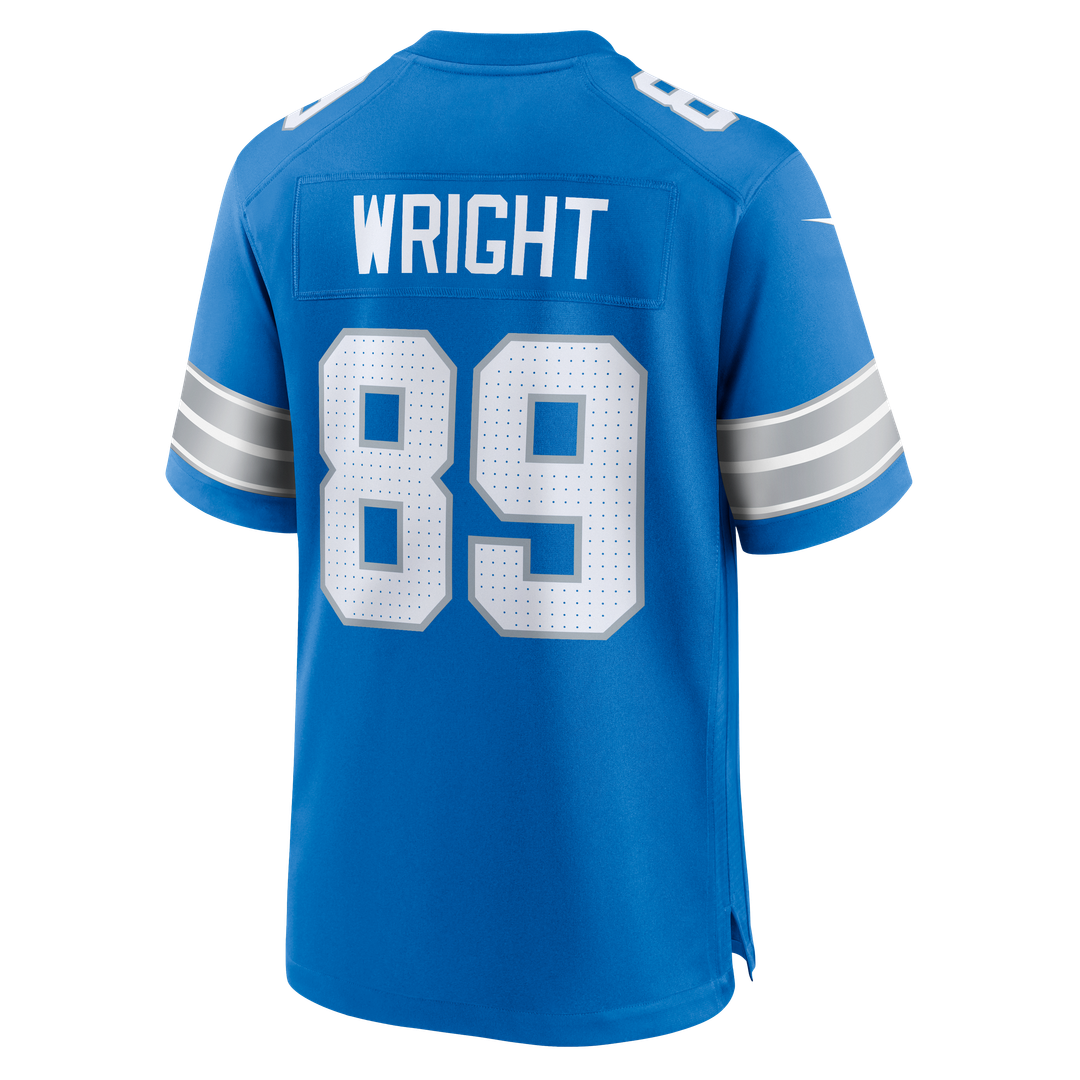 Brock Wright Detroit Lions Nike Blue Team Game Jersey