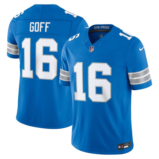 Jared Goff Detroit Lions Nike Blue Team Vapor F.U.S.E. Stitched Limited Jersey