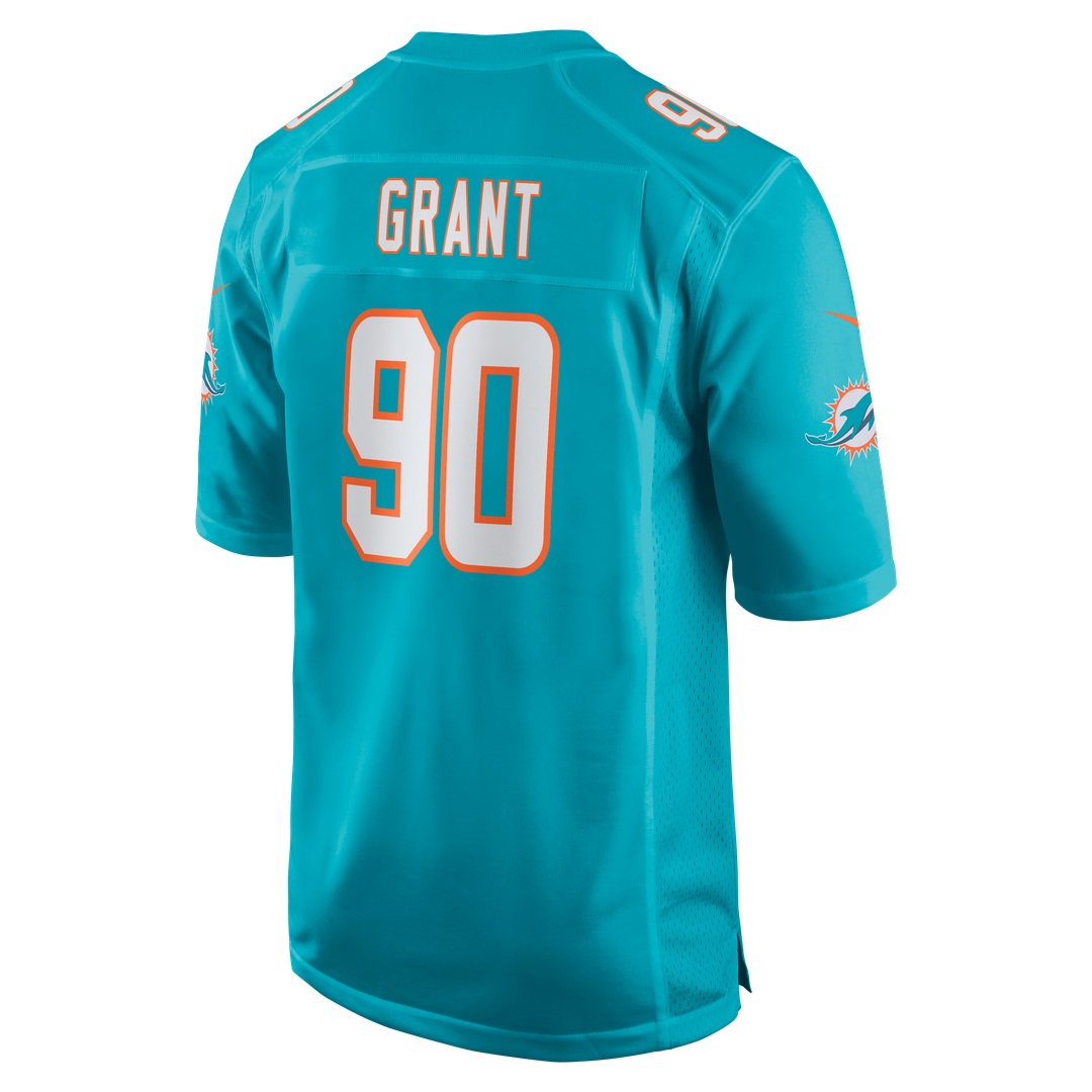 Kenneth Grant Miami Dolphins Nike Aqua Team Game Jersey