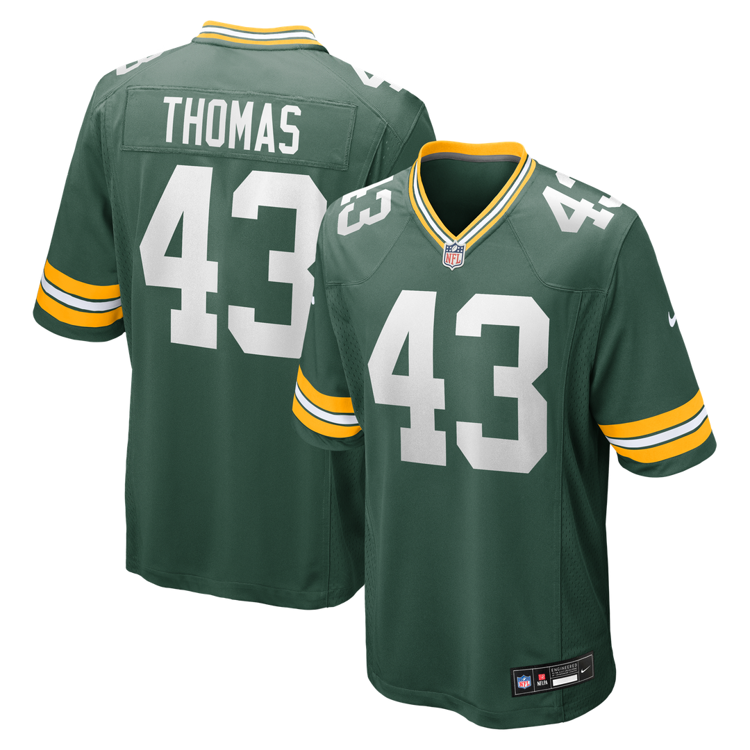 Kiondre Thomas Green Bay Packers Nike Green Game Player Jersey