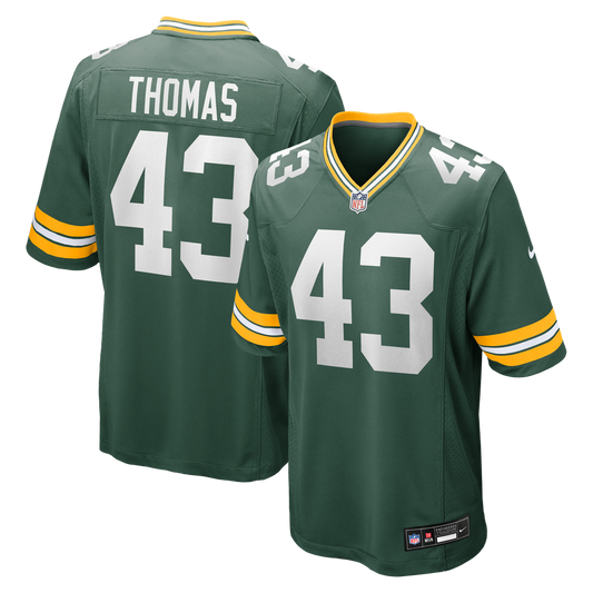 Kiondre Thomas Green Bay Packers Nike Green Game Player Jersey