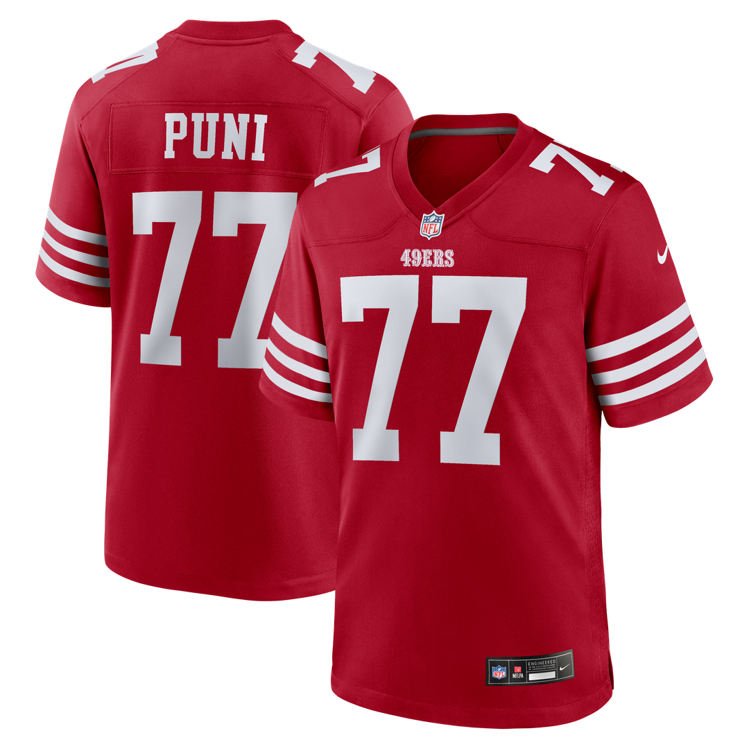 Dominick Puni San Francisco 49ers Nike Scarlet Team Game Jersey