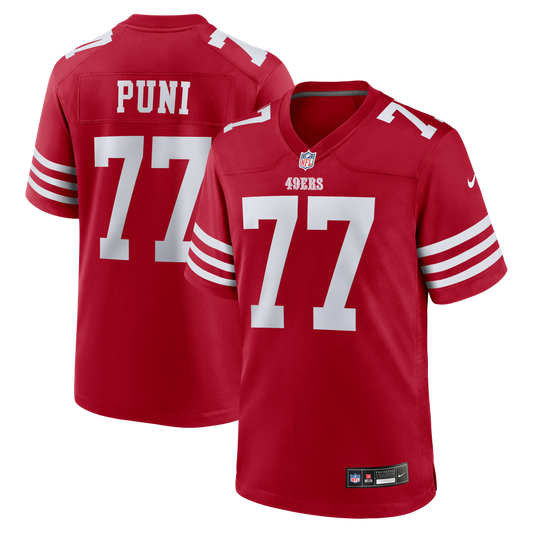 Dominick Puni San Francisco 49ers Nike Scarlet Team Game Jersey