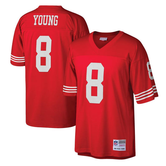 Steve Young San Francisco 49ers Mitchell & Ness Scarlet Legacy Replica Jersey